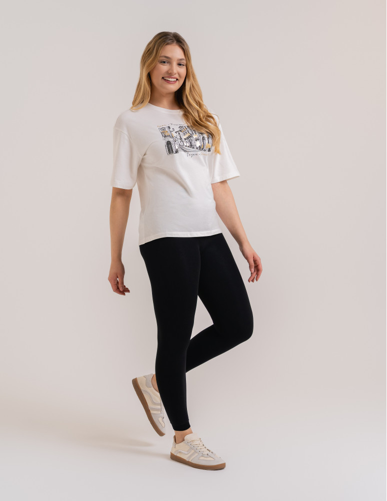 LEGGINSY - Damskie legginsy ocieplane z futerkiem i wysokim stanem CZARNY  - produkt moraj.pl 5