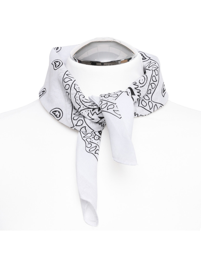 APASZKI - Bandana chusta bawełniana BIAŁY - produkt moraj.pl 6