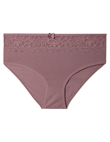 Majtki z wysokim stanem - Majtki damskie MAXI BIKINI bawełniane z elegancką koronką 5-pak WIELOKOLOROWY - produkt 3