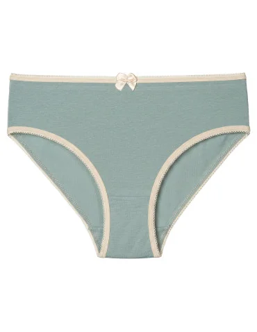 Majtki damskie figi bikini z bawełny na co dzień gładkie jednokolorowe 4-pak - produkt 2
