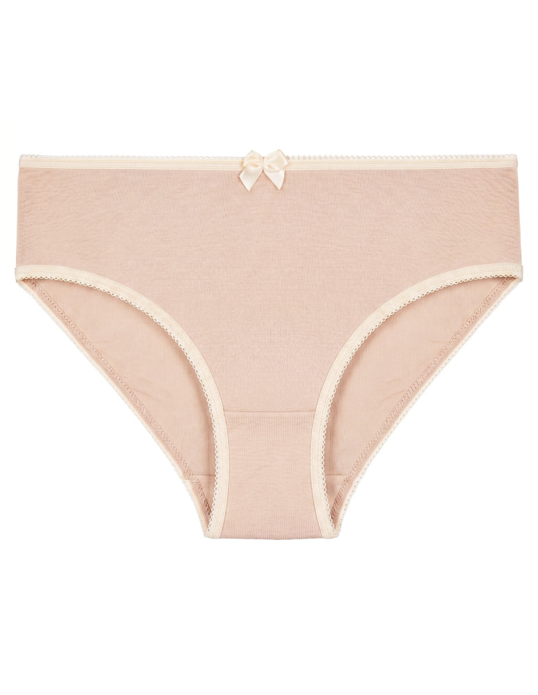 Majtki figi - Majtki damskie figi bikini z bawełny na co dzień gładkie jednokolorowe 4-pak WIELOKOLOROWY - produkt moraj.pl 4