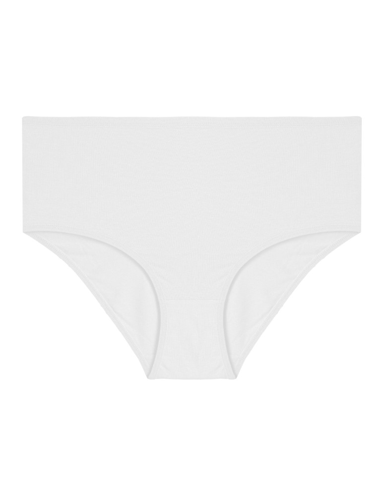 Majtki z wysokim stanem - Majtki damskie maxi bikini wygodne z modalu wysoki stan 3-pak WIELOKOLOROWY  - produkt moraj.pl 3