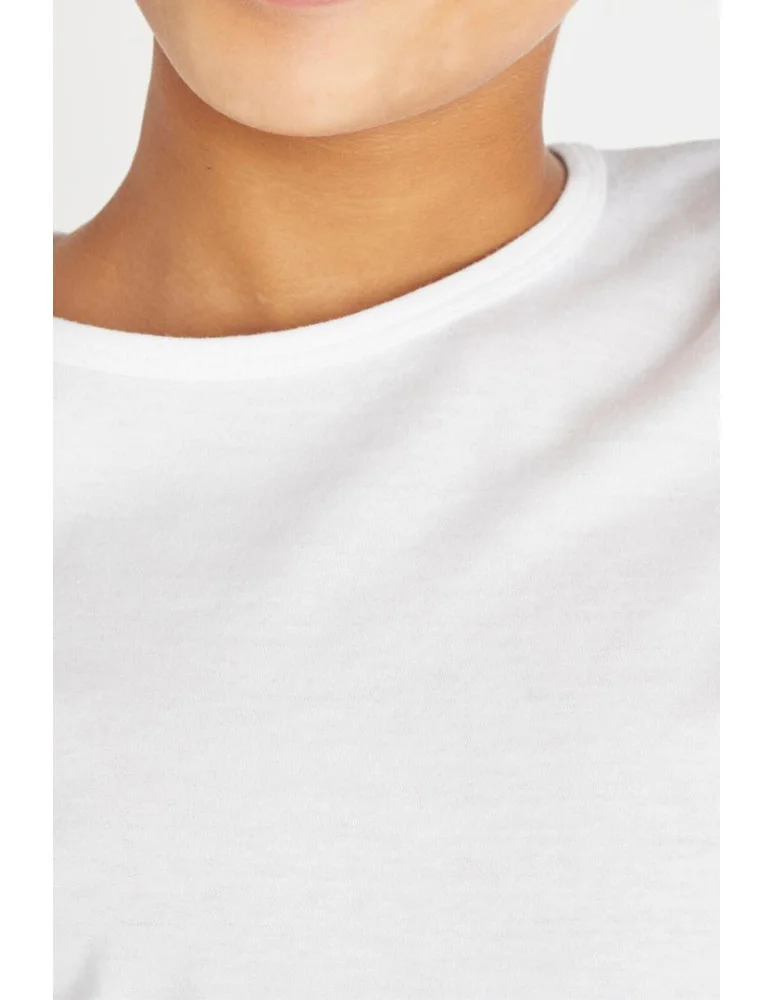 Dzieci - Bluzka dziecięca longsleeve bawełniana z długim rękawem BIAŁY - produkt moraj.pl 3