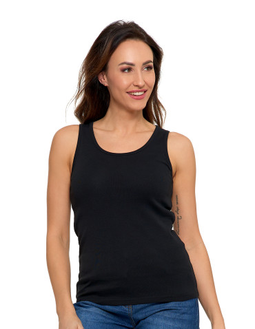 Koszulki i T-shirty - Koszulka damska na ramiączkach Tank-Top bawełniana NIEBIESKI - produkt 1
