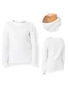 Bluzka dziecięca longsleeve bawełniana z długim rękawem BIAŁY