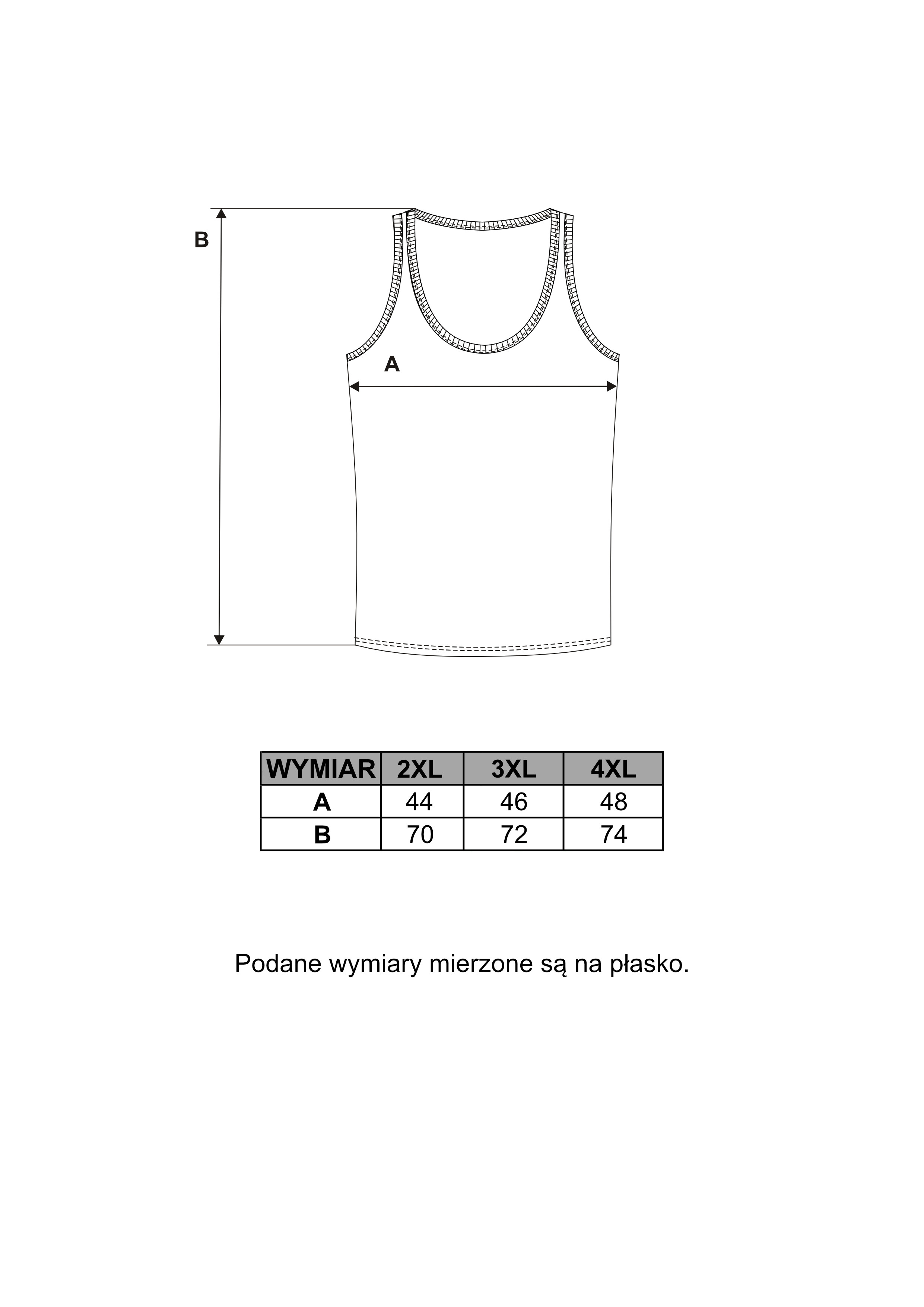 Koszulka damska na ramiączkach Tank-Top bawełniana Plus Size Koszulka damska na ramiączkach Tank-Top bawełniana Plus Size