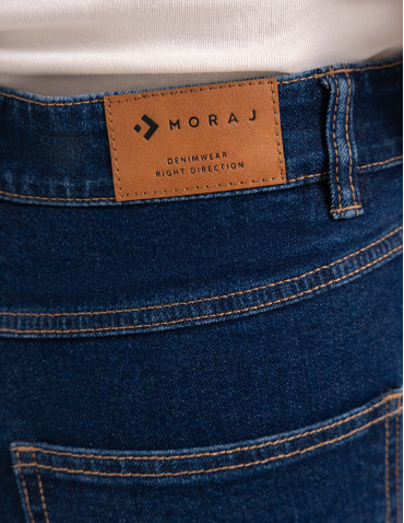 Spodnie damskie - Damskie spodnie jeansowe mom fit GRANATOWY - produkt 4