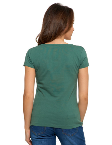 T-shirt damski bawełniany z dekoltem V - produkt 2
