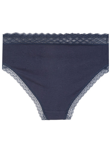 Nowości - Majtki damskie maxi bawełniane wykończone koronką 3-pak WIELOKOLOROWY - produkt 4