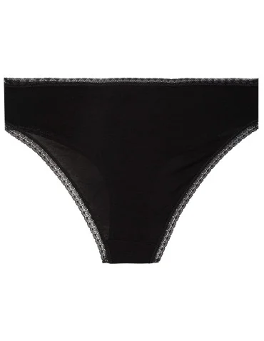 Majtki damskie figi bikini wiskozowe wykończone koronkową lamówką 3-pak - produkt 2