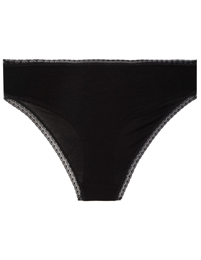 Nowości - Majtki damskie figi bikini wiskozowe wykończone koronkową lamówką 3-pak WIELOKOLOROWY - produkt moraj.pl 2