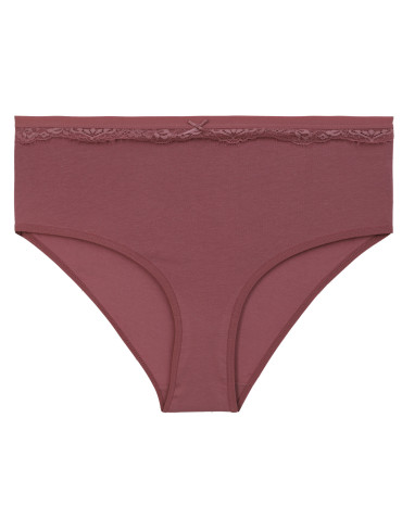 Nowości - Majtki damskie maxi bikini bawełniane z koronkową falbanką 4-pak WIELOKOLOROWY - produkt 3