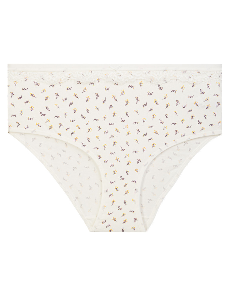 Nowości - Majtki damskie maxi bikini bawełniane z koronkową falbanką 4-pak WIELOKOLOROWY - produkt moraj.pl 6