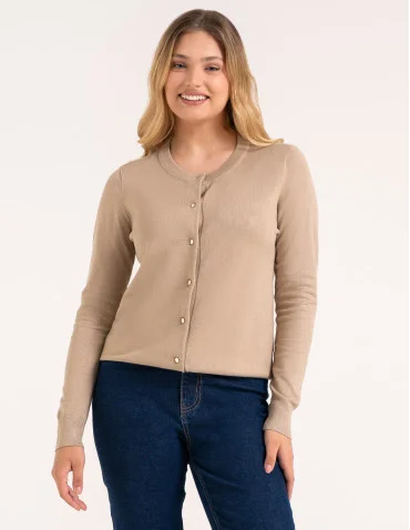 Sweter damski wiskozowy przyjemny w dotyku klasyczny rozpinany