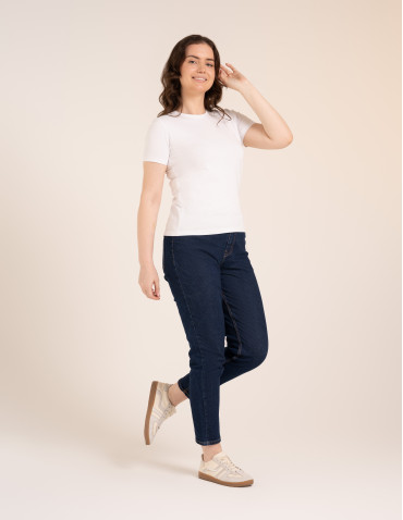 Koszulki i T-shirty - Koszulka damska bawełna Premium T-shirt dekolt okrągły BIAŁY - produkt 10