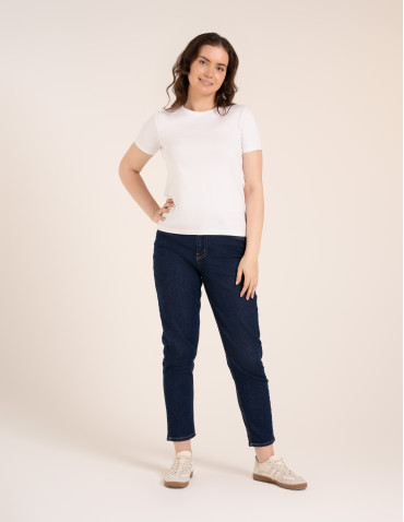 Koszulki i T-shirty - Koszulka damska bawełna Premium T-shirt dekolt okrągły BIAŁY - produkt 11