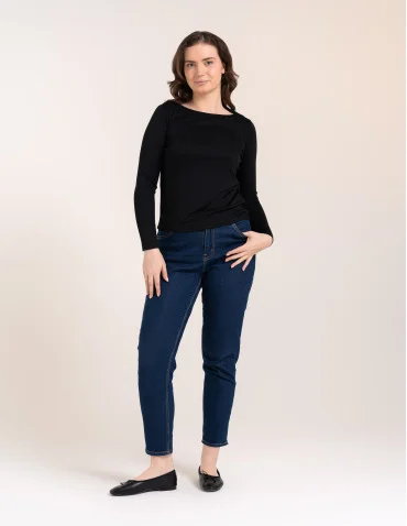 Bluzka damska z wiskozy długi rękaw miękka w dotyku longsleeve - produkt 2