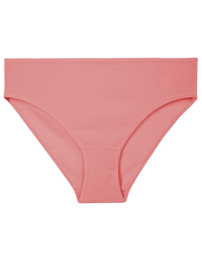Majtki figi - Majtki damskie prążkowane bikini bawełniane o klasycznym kroju 3-pak WIELOKOLOROWY  - produkt moraj.pl 3