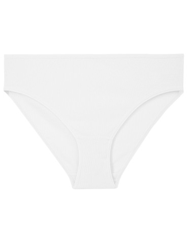 Majtki figi - Majtki damskie prążkowane bikini bawełniane o klasycznym kroju 3-pak WIELOKOLOROWY - produkt 4