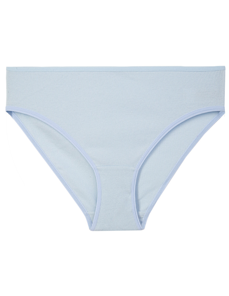 Majtki figi - Majtki damskie prążkowane bikini bawełniane o klasycznym kroju 3-pak WIELOKOLOROWY  - produkt moraj.pl 5