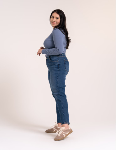 Bluzki i koszule - Damska bluzka z długim rękawem bawełniana JEANS - produkt 11