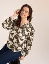 Elegancka bluzka damska z wiskozy 100% o kroju oversize z długim rękawem WZÓR 2