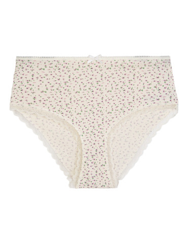 Majtki z wysokim stanem - Majtki z wysokim stanem damskie bawełniane z kokardką wygodne maxi bikini 5-pak WIELOKOLOROWY - produkt 3