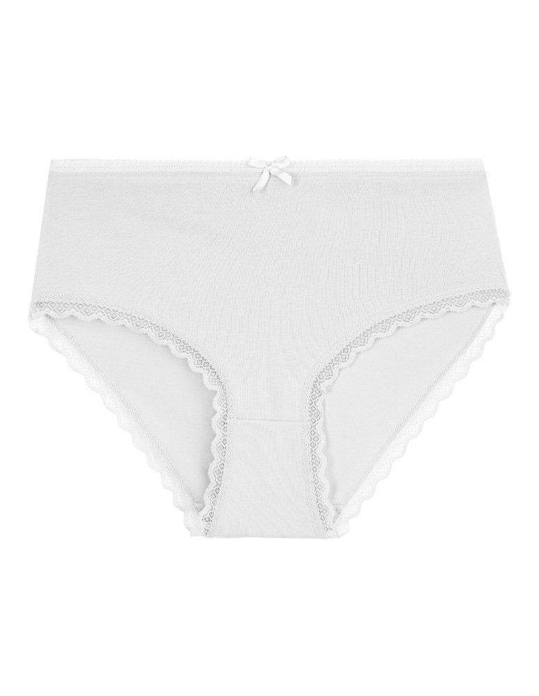 Majtki z wysokim stanem - Majtki z wysokim stanem damskie bawełniane z kokardką wygodne maxi bikini 5-pak WIELOKOLOROWY - produkt moraj.pl 4