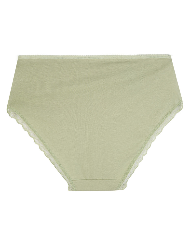 Majtki z wysokim stanem - Majtki z wysokim stanem damskie bawełniane z kokardką wygodne maxi bikini 5-pak WIELOKOLOROWY - produkt moraj.pl 7