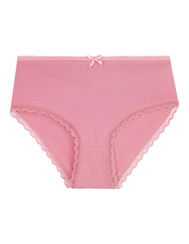 Majtki z wysokim stanem - Majtki z wysokim stanem damskie bawełniane z kokardką wygodne maxi bikini 5-pak WIELOKOLOROWY - produkt 2