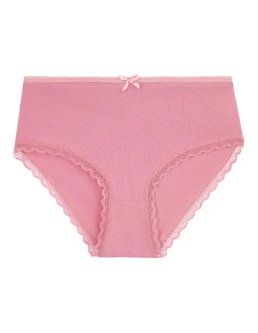 Majtki z wysokim stanem damskie bawełniane z kokardką wygodne maxi bikini 5-pak - produkt 2