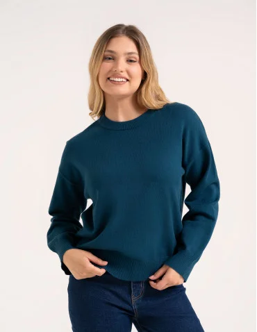 Sweter damski wiskozowy krój boxy miękki sweter damski luźny pudełkowy fason wygodny na co dzień