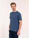 T-shirt męski bawełniany 100% z krótkim rękawem koszulka casual GRANATOWY
