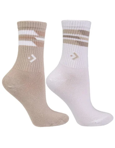 Skarpety damskie bawełniane wysokie w paski skarpetki sportowe do sneakersów