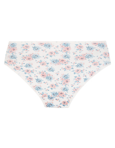 Majtki figi - Wygodne majtki damskie bikini bawełniane prążkowane figi w kwiatowe wzory 4-pak WIELOKOLOROWY - produkt 3