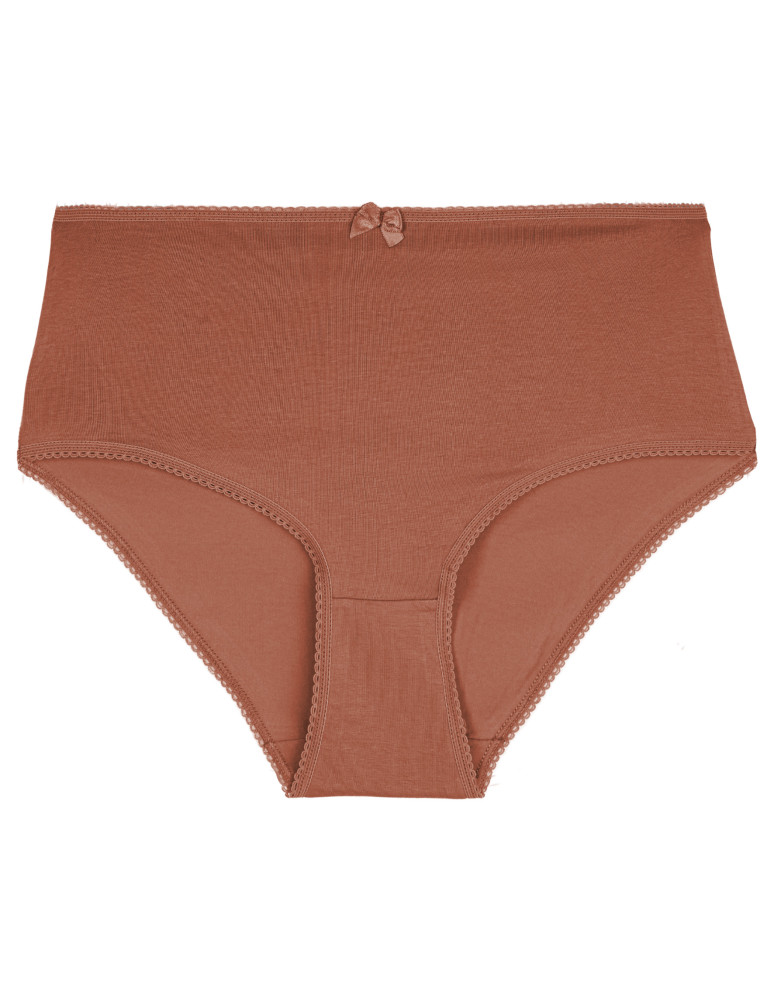 Majtki z wysokim stanem - Figi damskie maxi bikini majtki z wysokim stanem bawełniane 5-pak WIELOKOLOROWY  - produkt moraj.pl 5