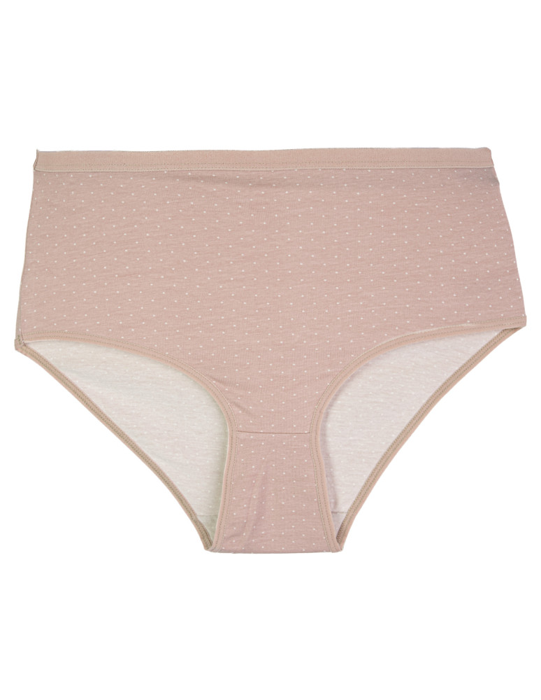 Majtki z wysokim stanem - Majtki damskie maxi bikini bawełniane figi wzór w drobne kropki 5-pak WIELOKOLOROWY - produkt moraj.pl 4
