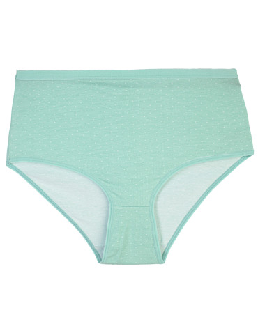Majtki z wysokim stanem - Majtki damskie maxi bikini bawełniane figi wzór w drobne kropki 5-pak WIELOKOLOROWY - produkt 5