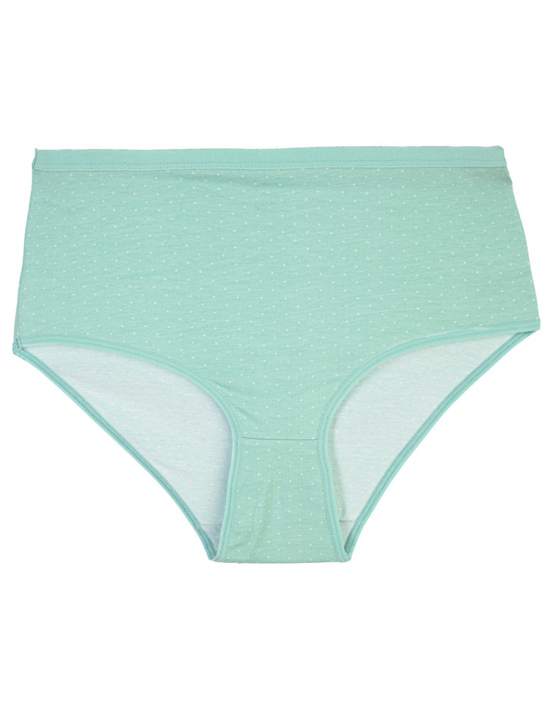 Majtki z wysokim stanem - Majtki damskie maxi bikini bawełniane figi wzór w drobne kropki 5-pak WIELOKOLOROWY - produkt moraj.pl 5