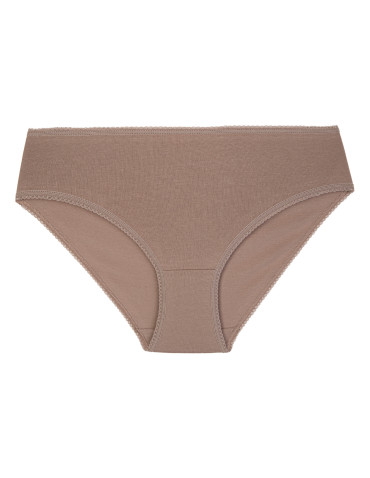 Majtki damskie bawełniane bikini prążkowane na co dzień 3-pak - WIELOKOLOROWY - produkt 2