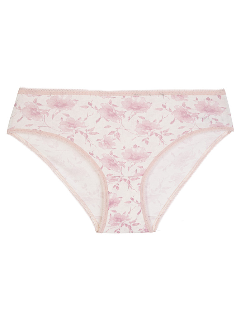 Majtki figi - Majtki damskie bawełniane bikini prążkowane na co dzień 3-pak WIELOKOLOROWY  - produkt moraj.pl 3