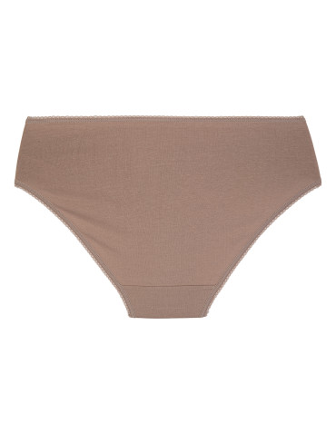 Majtki figi - Majtki damskie bawełniane bikini prążkowane na co dzień 3-pak WIELOKOLOROWY - produkt 4