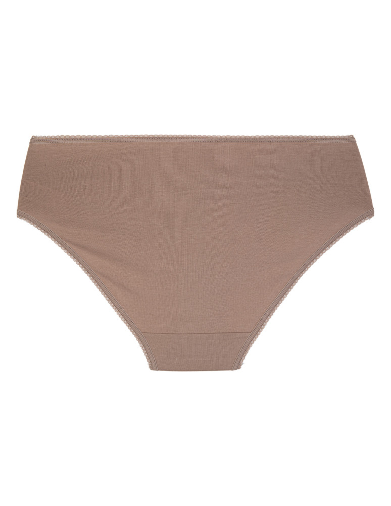 Majtki figi - Majtki damskie bawełniane bikini prążkowane na co dzień 3-pak WIELOKOLOROWY  - produkt moraj.pl 4