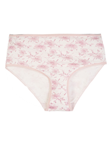 Figi damskie bikini maxi bawełniane w prążek z wysokim stanem 3-pak - WIELOKOLOROWY - produkt 2