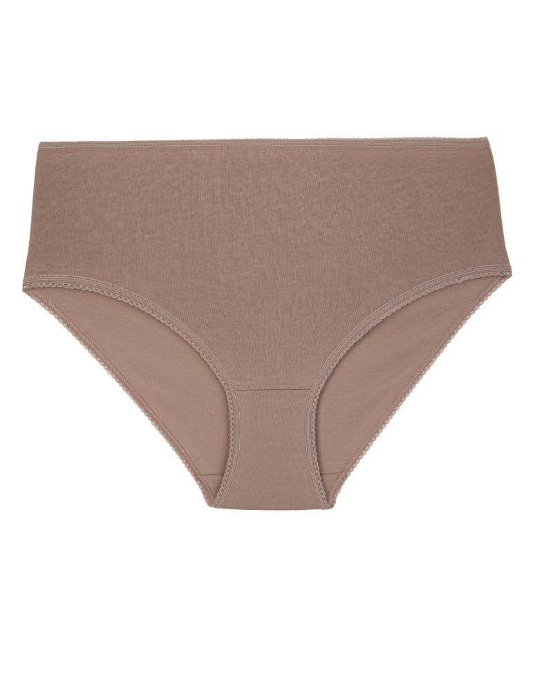 Majtki z wysokim stanem - Figi damskie bikini maxi bawełniane w prążek z wysokim stanem 3-pak WIELOKOLOROWY - produkt moraj.pl 3