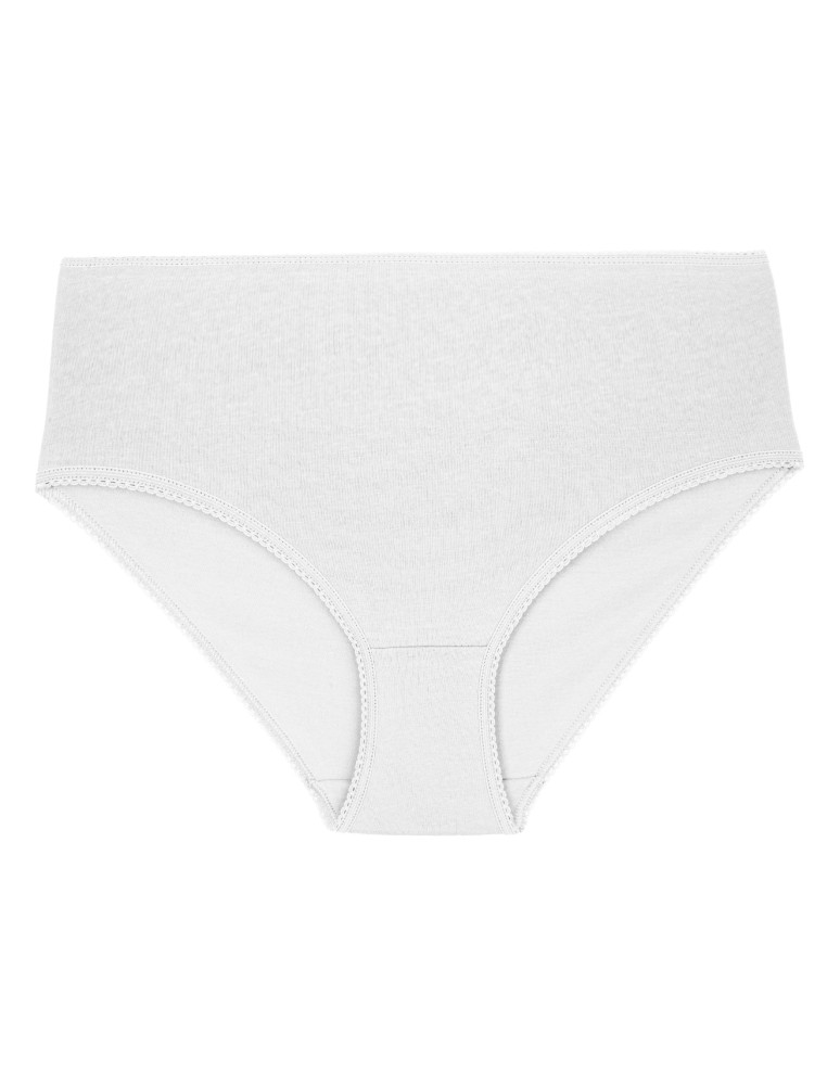 Majtki z wysokim stanem - Figi damskie bikini maxi bawełniane w prążek z wysokim stanem 3-pak WIELOKOLOROWY - produkt moraj.pl 5