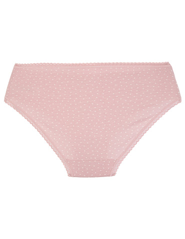 Majtki figi - Figi damskie bikini bawełniane w drobne serduszka i gładkie bez wzoru 6-pak WIELOKOLOROWY - produkt 3