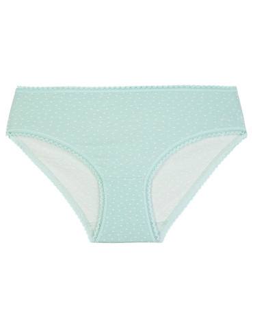 Majtki figi - Figi damskie bikini bawełniane w drobne serduszka i gładkie bez wzoru 6-pak WIELOKOLOROWY - produkt 4