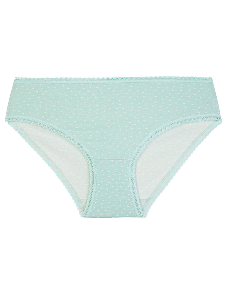 Majtki figi - Figi damskie bikini bawełniane w drobne serduszka i gładkie bez wzoru 6-pak WIELOKOLOROWY  - produkt moraj.pl 4
