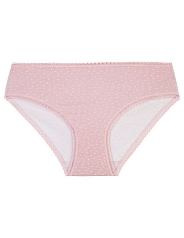 Figi damskie bikini bawełniane w drobne serduszka i gładkie bez wzoru 6-pak - WIELOKOLOROWY - produkt 2